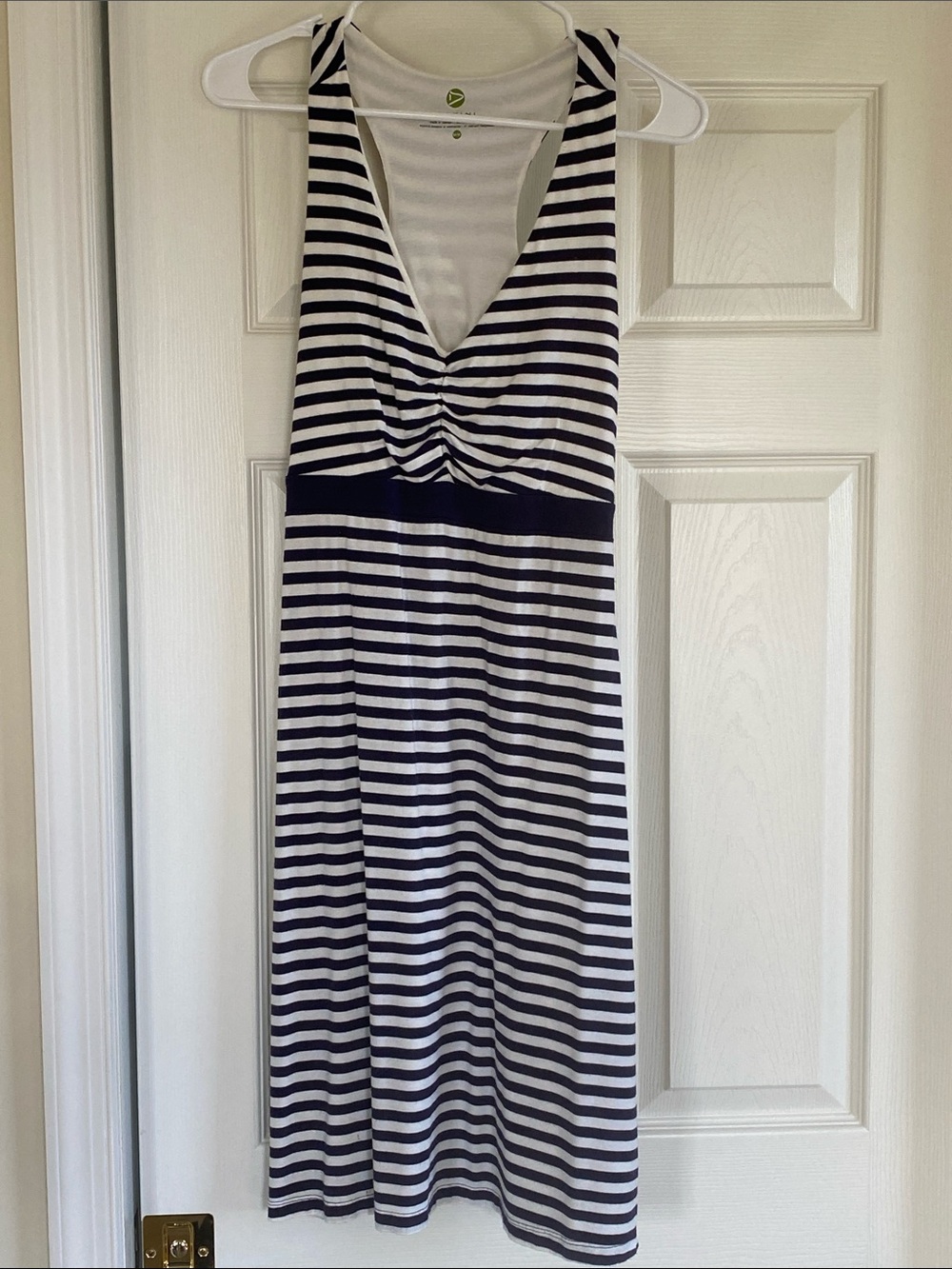 Dakini Navy and White Striped Sleeveless Dress-M